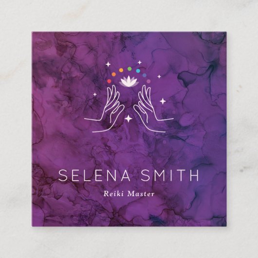 霊気付き名刺チャクラ スクエア名刺 (正面)