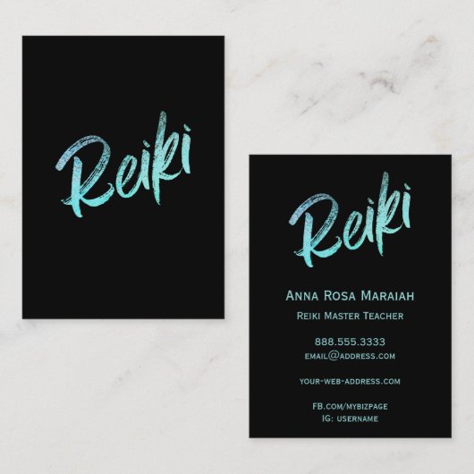 *~*霊気修士治癒力 名刺 (正面/裏面)