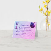 霊気原則およびシンボル空白のノートカード カード (黄色い花)