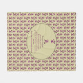 霊気原則と紫の記号 フリースブランケット (正面(横))