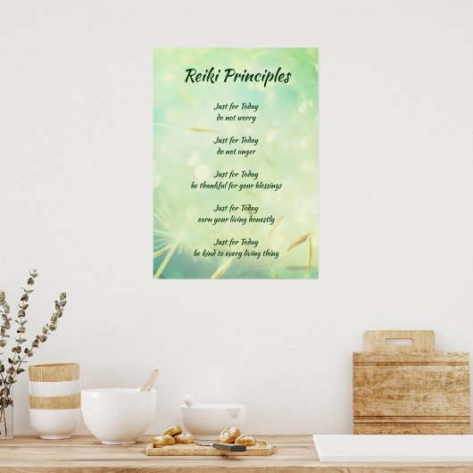 霊気原則 ポスター (キッチン)