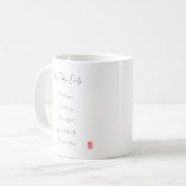 霊気原則、戒律 コーヒーマグカップ (正面左)