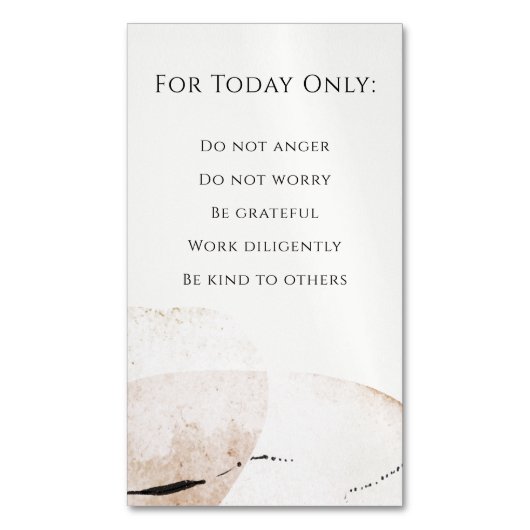 霊気原則、戒律 マグネット名刺 (正面縦)