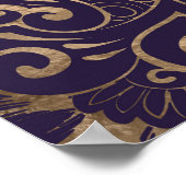 霊気原則 – 霊気戒紫と金ゴールド ポスター (角)