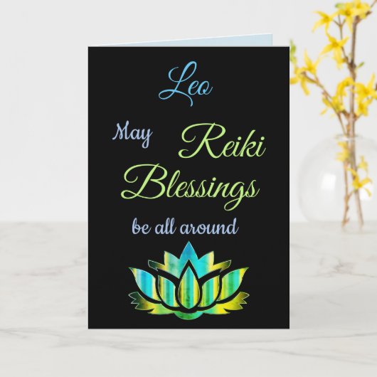 霊気恵みの挨拶 カード (黄色い花)