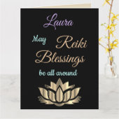 霊気恵みの挨拶 カード (黄色い花)