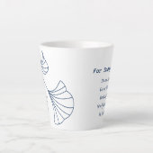 霊気戒律ラテマグカップ。ブルー カフェラテマグ (正面)