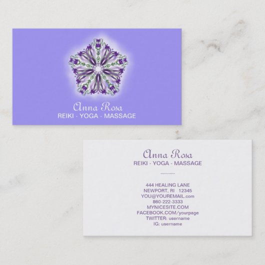 ~霊気星曼荼羅聖体幾何学ヒーラー 名刺 (正面/裏面)