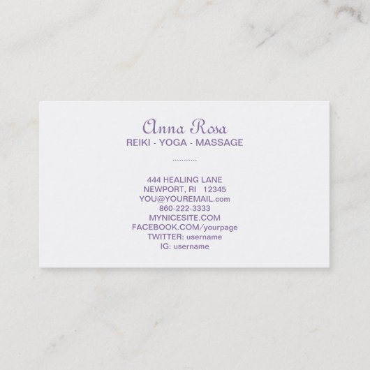 ~霊気星曼荼羅聖体幾何学ヒーラー 名刺 (裏面)