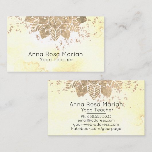 *~*霊気曼荼羅ヨガグリッタースピリチュアル 名刺 (正面/裏面)