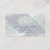 霊気治療の記号および手のアクアマリンの石 名刺 (裏面)