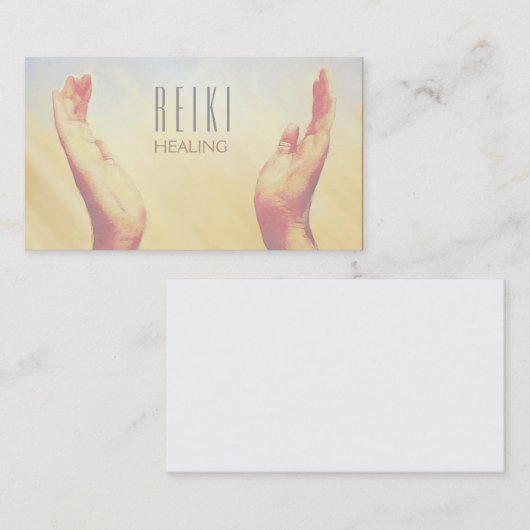 霊気治療手の祈りの言葉のヨガの名刺 名刺 (正面/裏面)