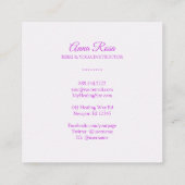 ~霊気癒しの手が光る軽労働者マッサージ スクエア名刺 (裏面)