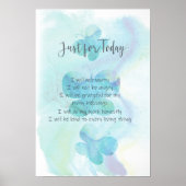 霊気祈りの言葉印刷ポスター |今日のみ ポスター (正面)