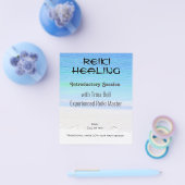 霊気穏やかなビーチ健康とウェルビーイングA5フライヤー チラシ (シングル)