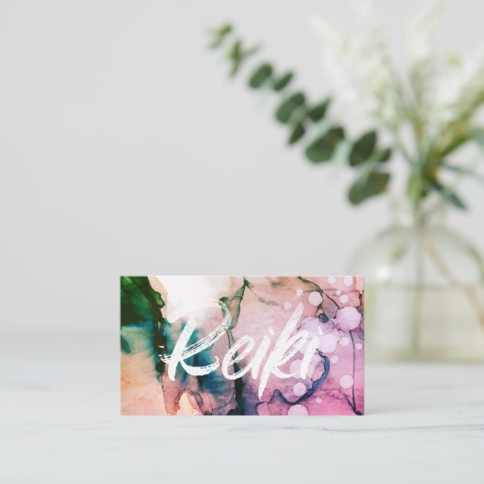 *~*霊気開業医がマスターエネルギー治療器 名刺 (スタンド正面)