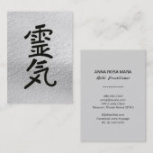 *~*霊気開業医マスターシンボルシルバーグレー 名刺 (正面/裏面)