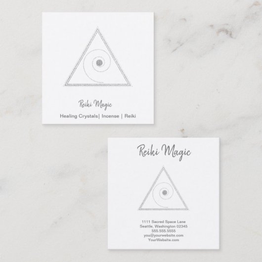 霊気魔法 スクエア名刺 (正面/裏面)
