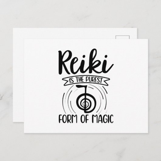 霊気魔法 |霊気マスター瞑想ギフトアイディア ポストカード (正面/裏面)