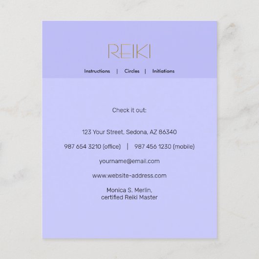 霊気（カスタマイズ） チラシ (裏面)