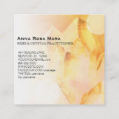 *~*霊気·ヒーラー·ヨガ·シトリン·クリスタル·マッサージ スクエア名刺 (裏面)