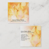 *~*霊気·ヒーラー·ヨガ·シトリン·クリスタル·マッサージ スクエア名刺 (正面/裏面)