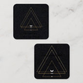 霊気、マッサージ、ヨガの神聖な幾何学 スクエア名刺 (正面/裏面)