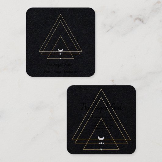 霊気、マッサージ、ヨガの神聖な幾何学 スクエア名刺 (正面/裏面)
