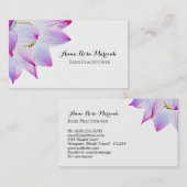 *~*霊気·ヨガ·エナジー·ヒーラー·ライト·フィルド·ロータス 名刺 (正面/裏面)