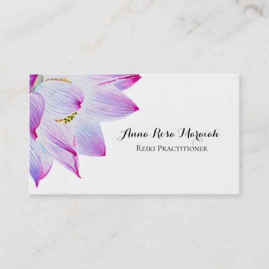 *~*霊気·ヨガ·エナジー·ヒーラー·ライト·フィルド·ロータス 名刺 (正面)