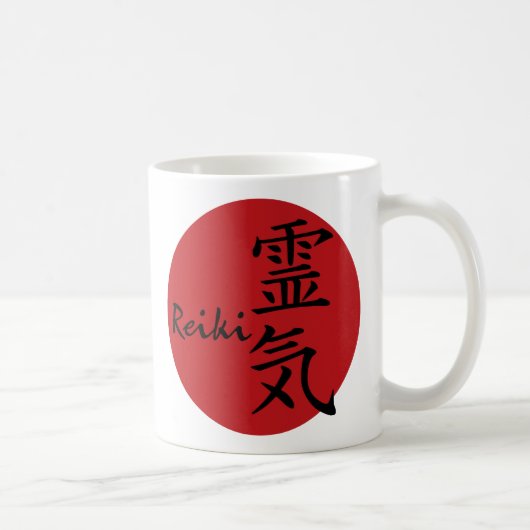 霊気 – 赤、霊気 – 赤 コーヒーマグカップ (右)
