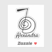 霊気：趙空礼：モノグラム追加の名前 シール (シート)