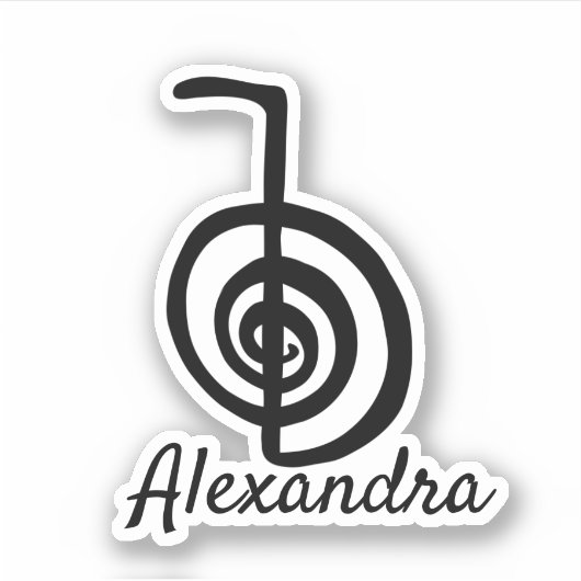 霊気:趙空礼:モノグラム追加ネームステッカー シール (正面)