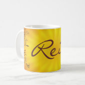 霊気/金ゴールド、霊気/金ゴールド、霊気 コーヒーマグカップ (正面左)