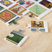 霊気、ommantra、仏のganesh、chokurei、krishチャクラ ジグソーパズル (側面)