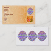 霊気Practioner -記号nの紫色の水晶 名刺 (正面/裏面)