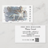 *~*。霊気QRマッサージセラピストマッサージセラピー 名刺 (正面/裏面)