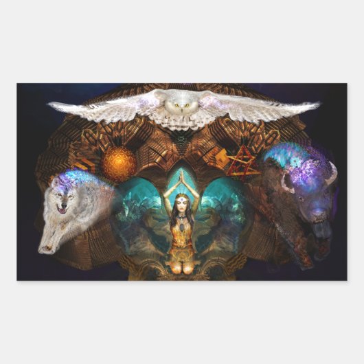 霊獣を呼び出す 長方形シール (正面)