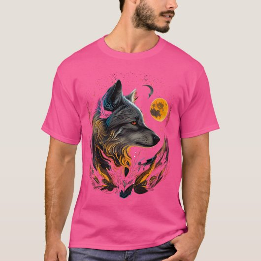 霊獣オオカミ Tシャツ (正面)