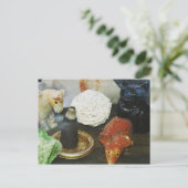 霊獣、結晶、線香 ポストカード (スタンド正面)