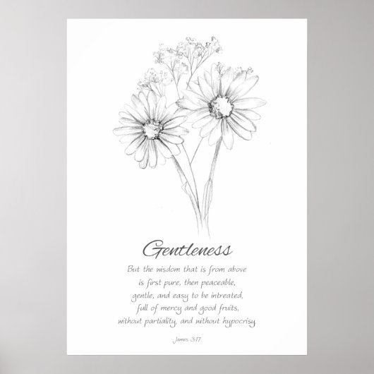 霊界の果実ヤコブ3:17聖書の聖なる書物、 経典 ポスター (正面)