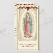 霊的な花束 カトリックの祈り グアダルペの聖母 シーズンカード (正面/裏面)