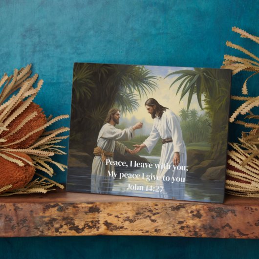 霊的バプテスマのプレート フォトプラーク (側面)