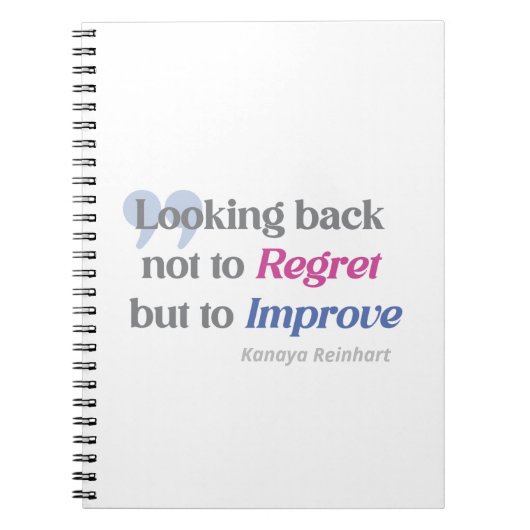 霊的引用文。自分自身や人のために ノートブック (正面)