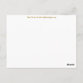 霊祈りの言葉感動的誘導芸術はがき ポストカード (裏面)