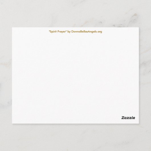 霊祈りの言葉感動的誘導芸術はがき ポストカード (裏面)