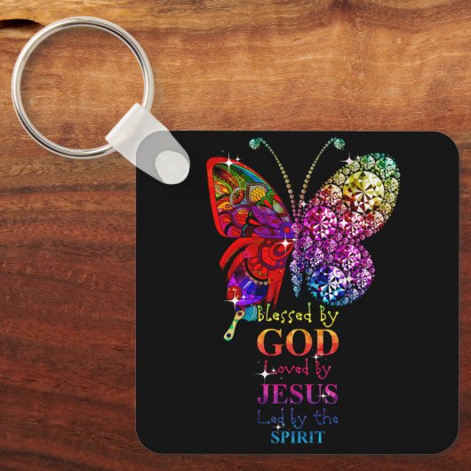 霊賛美部に導かれるイエスに愛される神によって キーホルダー (正面)