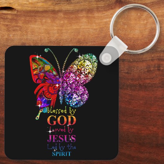 霊賛美部に導かれるイエスに愛される神によって キーホルダー (裏面)