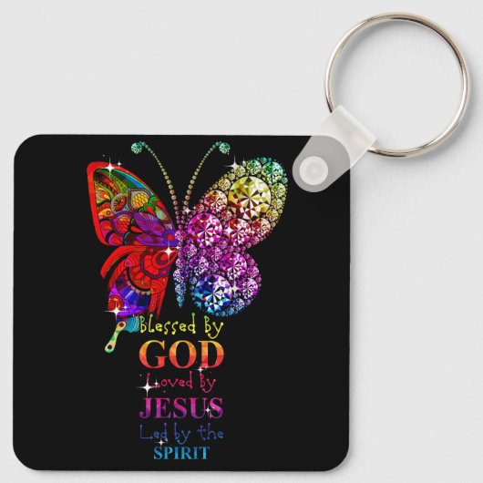 霊賛美部に導かれるイエスに愛される神によって キーホルダー (裏面)