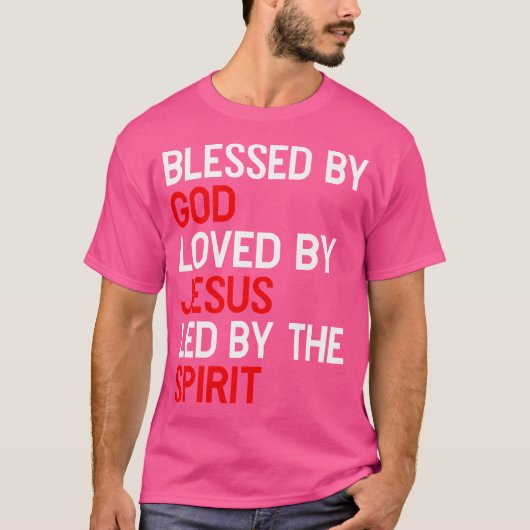 霊賛美Chに導かれたイエスに愛された神によって Tシャツ (正面)